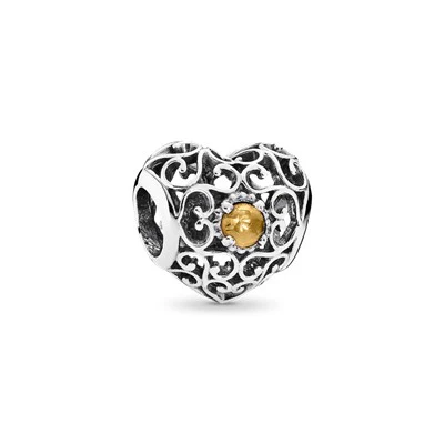 S925 Signature Heart Birthstone Months Sterling Silver Charms Collection - Image 11