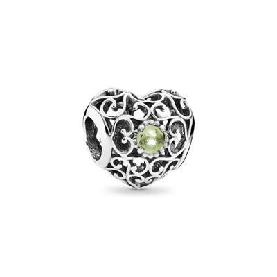 S925 Signature Heart Birthstone Months Sterling Silver Charms Collection - Image 3